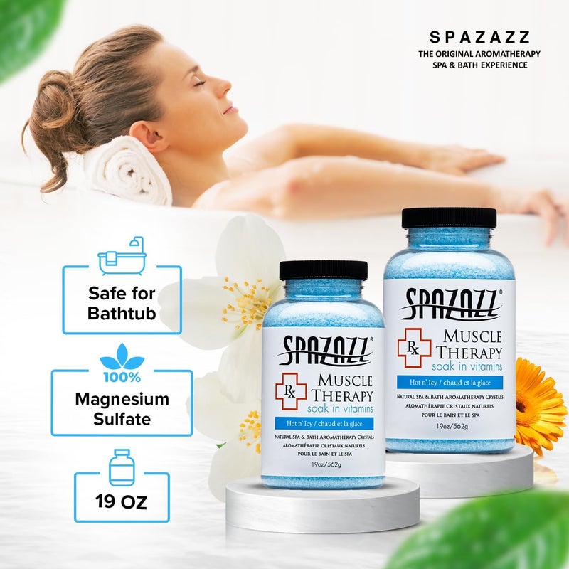 Spazazz RX Therapy Crystals for Muscle Therapy - Hot N' Icy Bath Minerals, 19-Ounce - Image 4